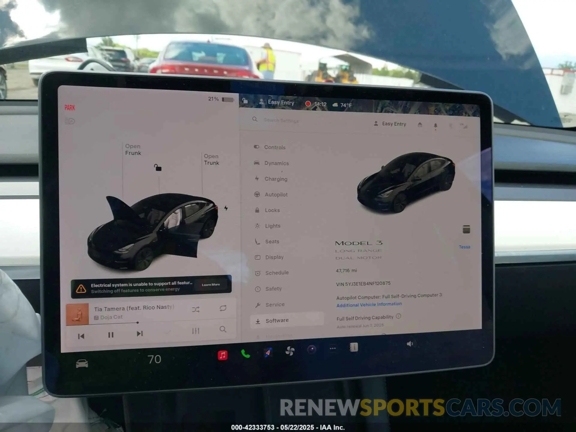 7 Photograph of a damaged car 5YJ3E1EB4NF120875 TESLA MODEL 3 2022