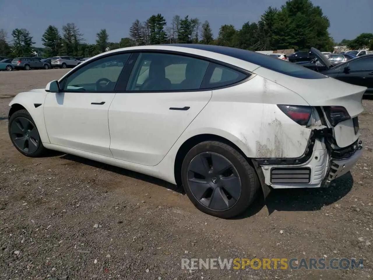 2 Photograph of a damaged car 5YJ3E1EB4NF121489 TESLA MODEL 3 2022