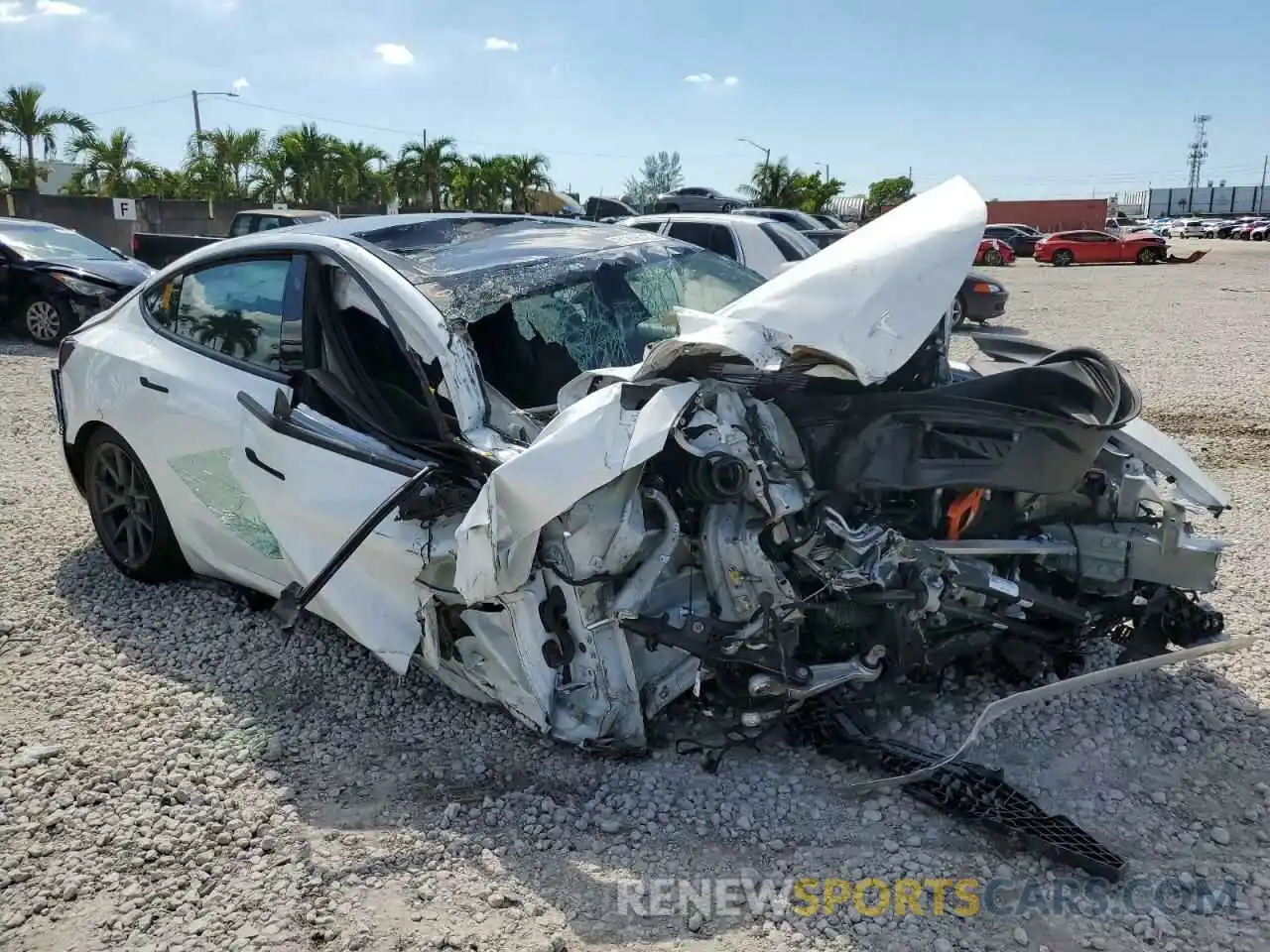 1 Photograph of a damaged car 5YJ3E1EB4NF129060 TESLA MODEL 3 2022