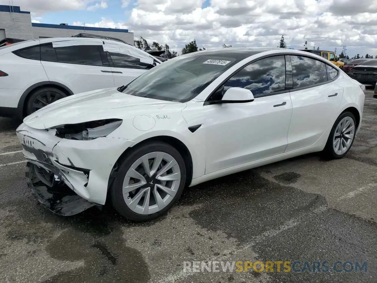 1 Photograph of a damaged car 5YJ3E1EB4NF129995 TESLA MODEL 3 2022