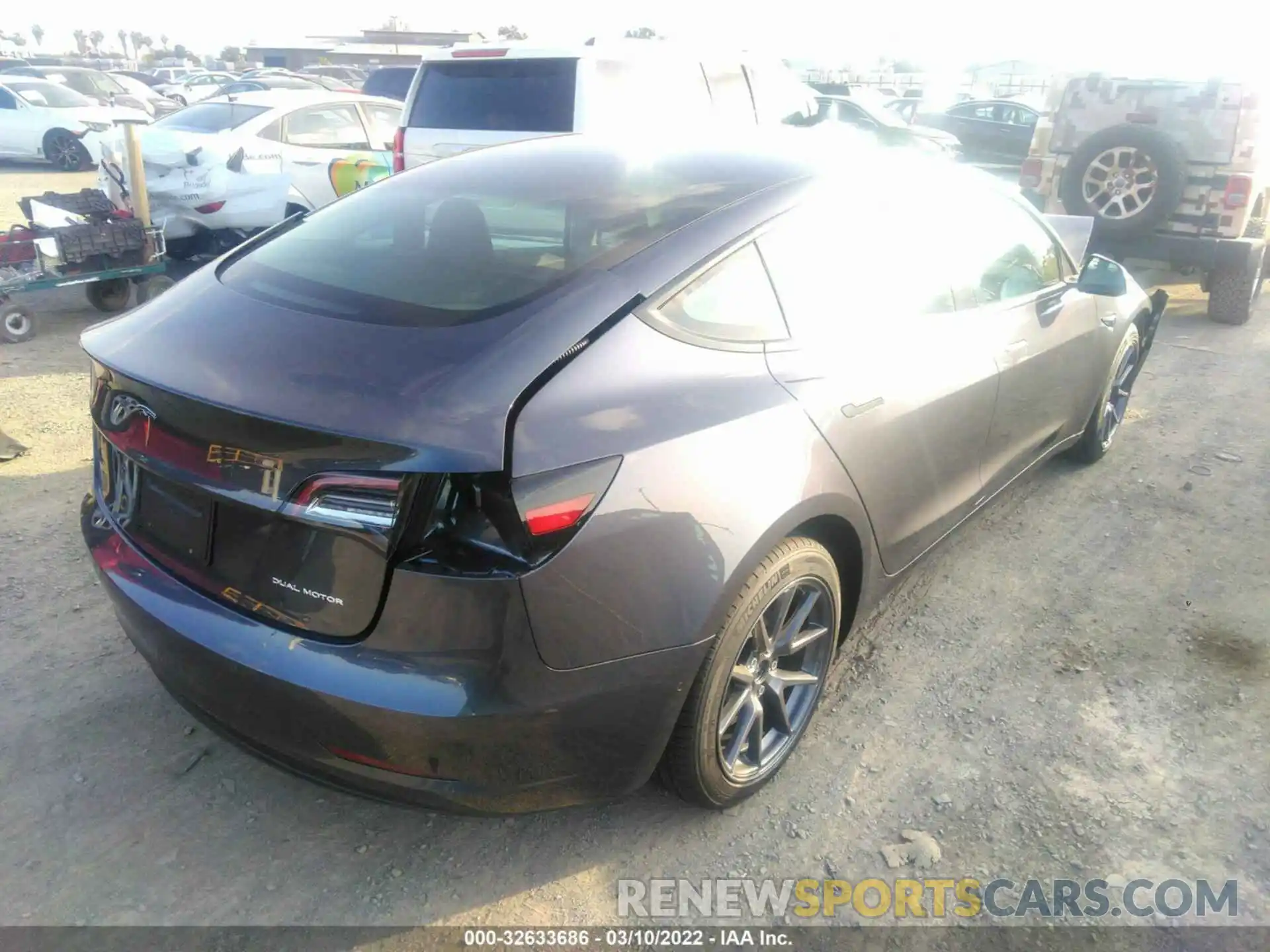 4 Photograph of a damaged car 5YJ3E1EB4NF130967 TESLA MODEL 3 2022