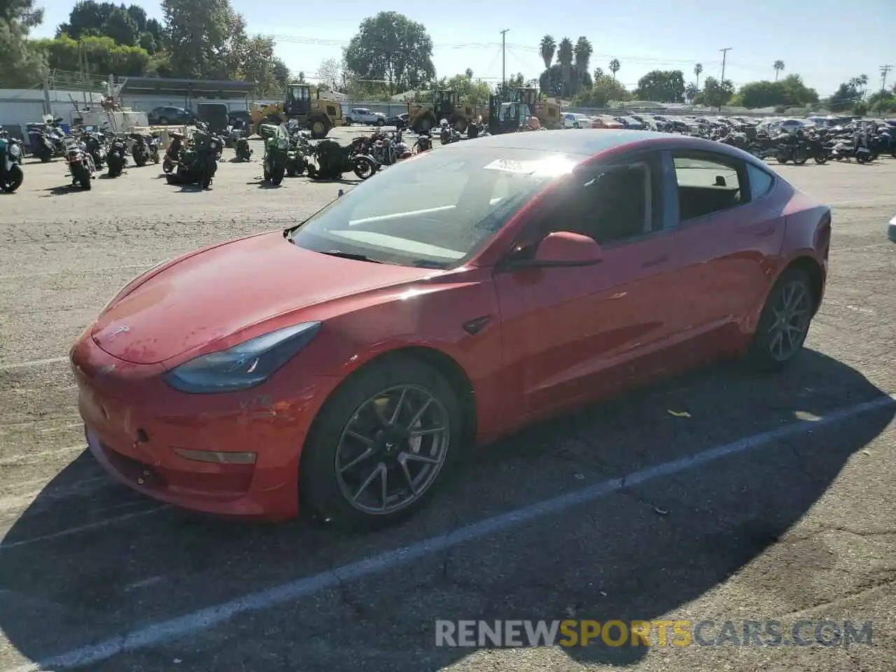 1 Photograph of a damaged car 5YJ3E1EB4NF135943 TESLA MODEL 3 2022