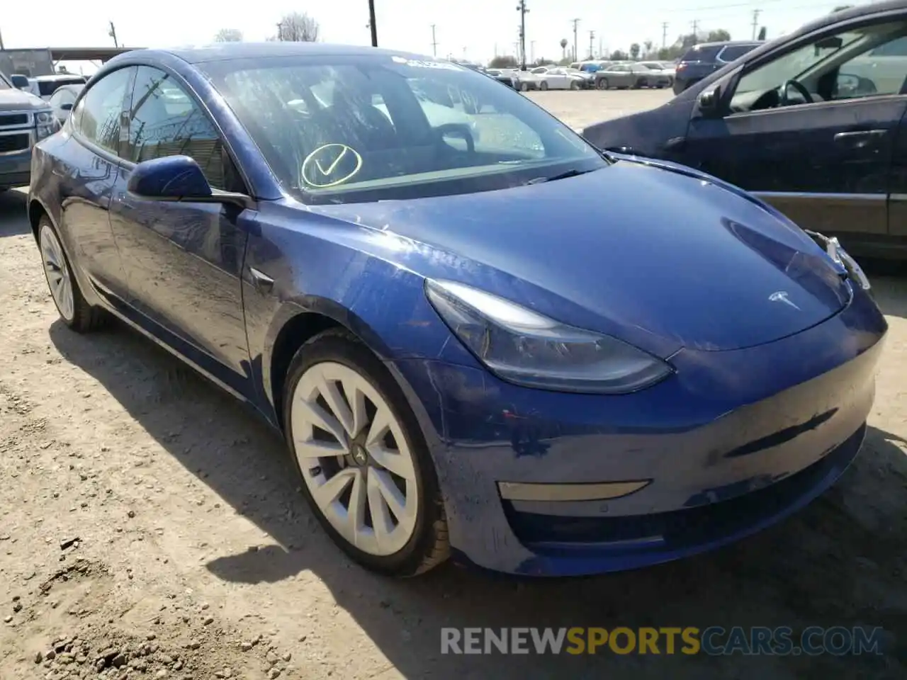 1 Photograph of a damaged car 5YJ3E1EB4NF142570 TESLA MODEL 3 2022