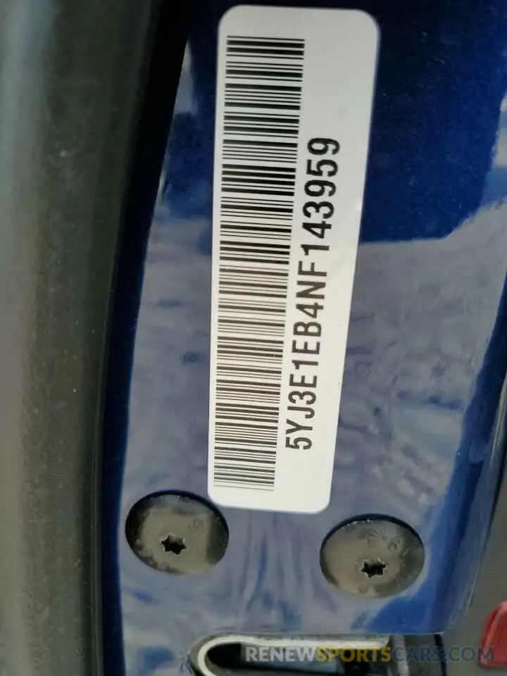 12 Photograph of a damaged car 5YJ3E1EB4NF143959 TESLA MODEL 3 2022