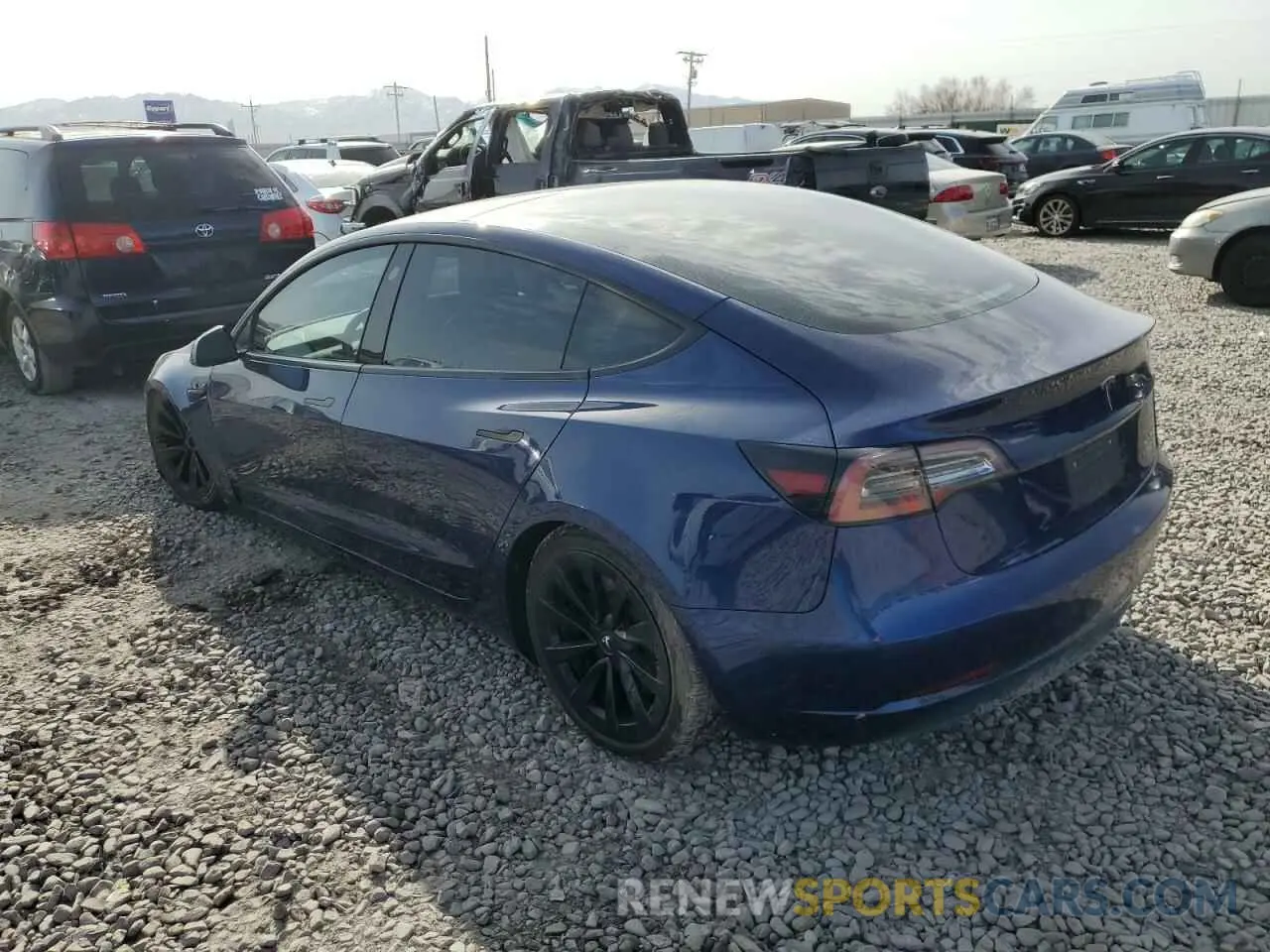 2 Photograph of a damaged car 5YJ3E1EB4NF143959 TESLA MODEL 3 2022