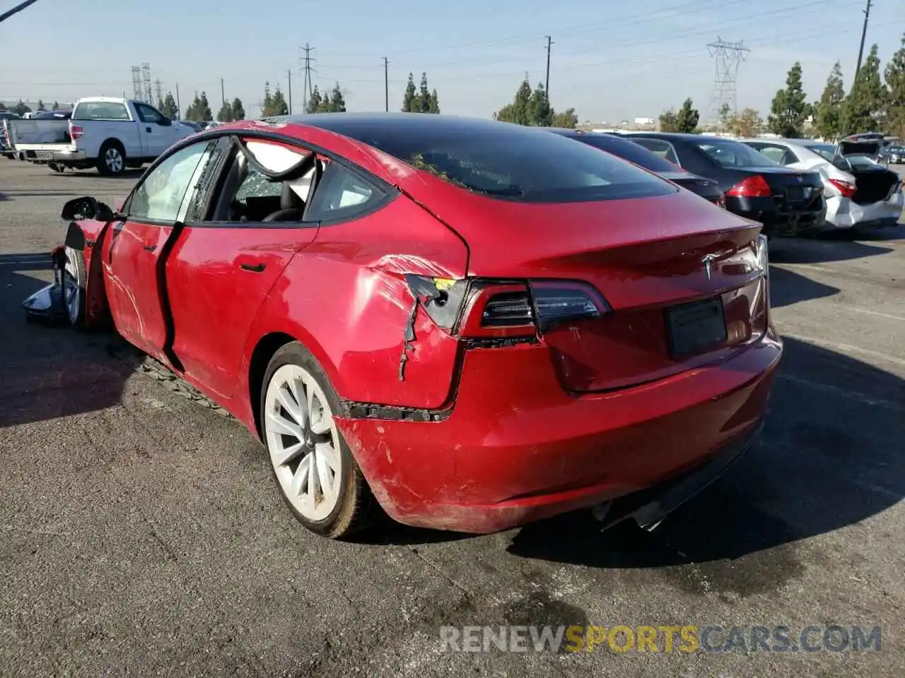 3 Photograph of a damaged car 5YJ3E1EB4NF145002 TESLA MODEL 3 2022