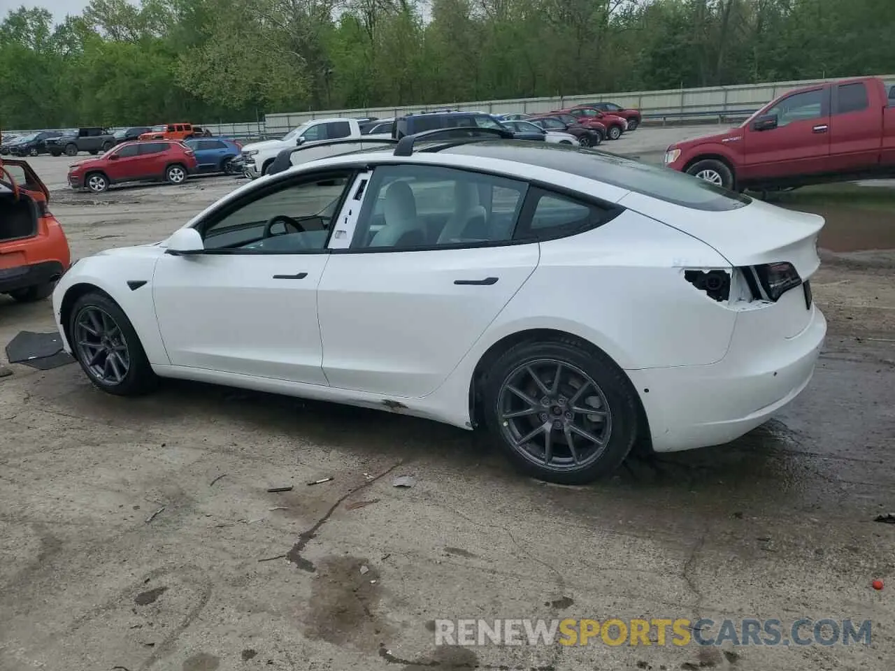 2 Photograph of a damaged car 5YJ3E1EB4NF155108 TESLA MODEL 3 2022
