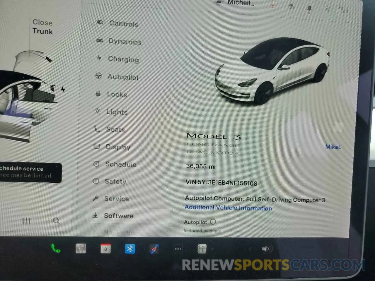 9 Photograph of a damaged car 5YJ3E1EB4NF155108 TESLA MODEL 3 2022