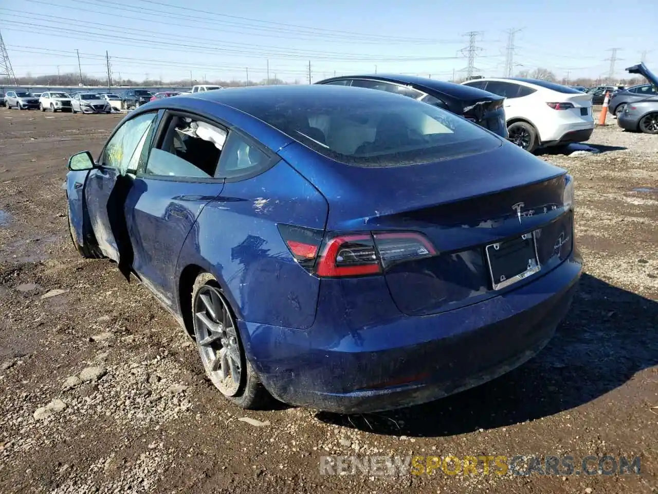 3 Photograph of a damaged car 5YJ3E1EB4NF167212 TESLA MODEL 3 2022