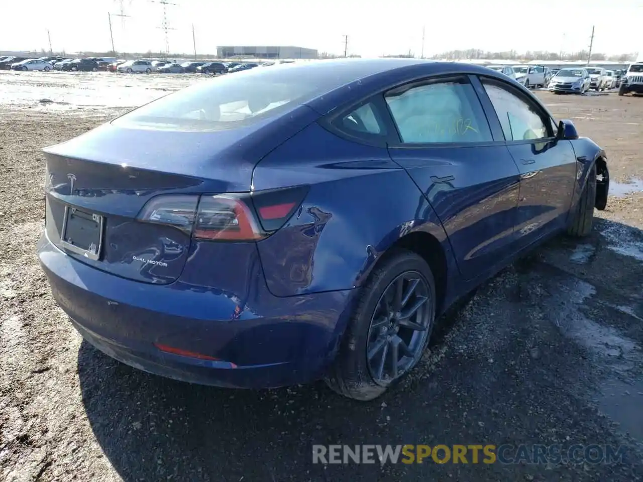 4 Photograph of a damaged car 5YJ3E1EB4NF167212 TESLA MODEL 3 2022