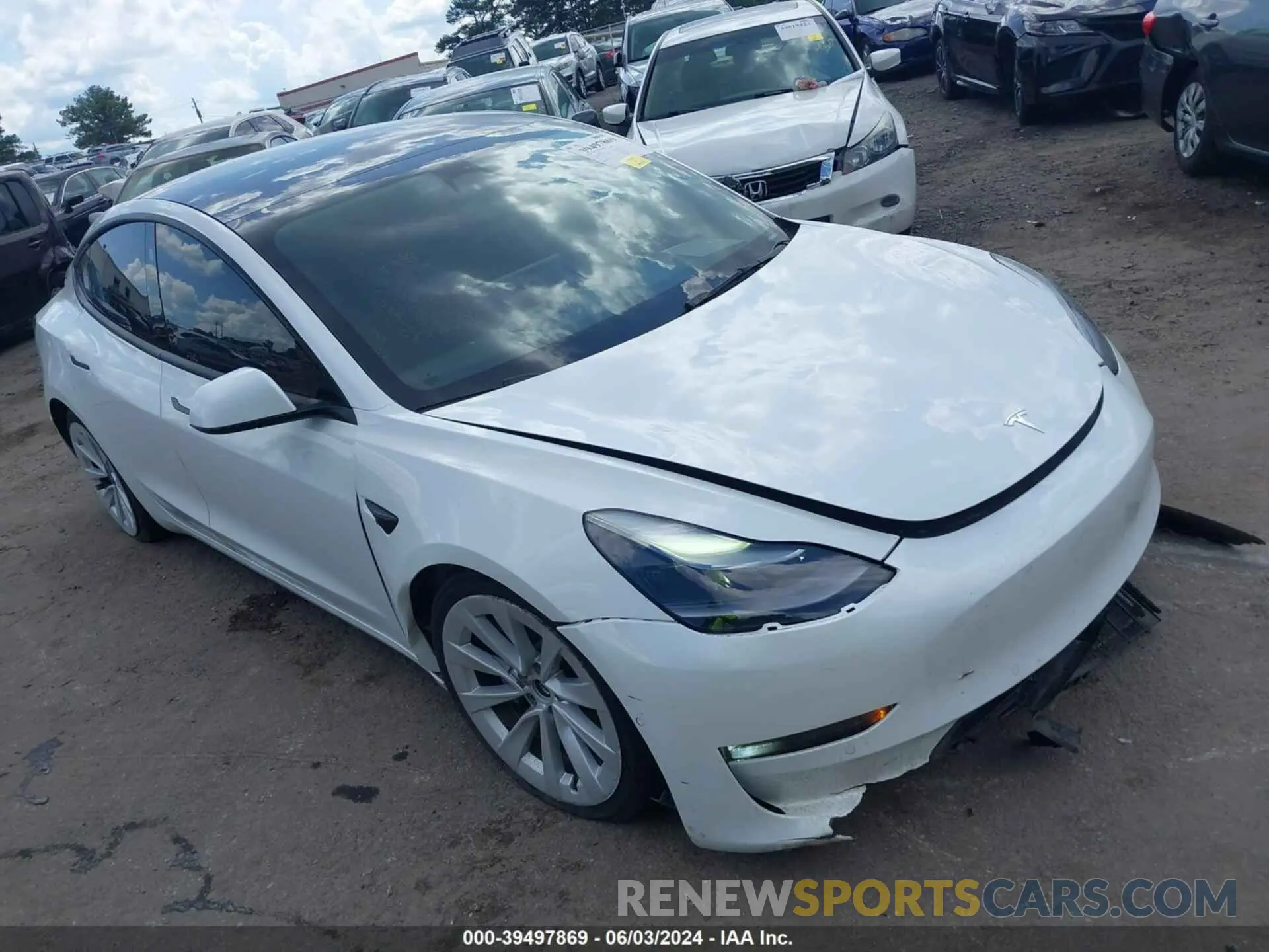 1 Photograph of a damaged car 5YJ3E1EB4NF169445 TESLA MODEL 3 2022