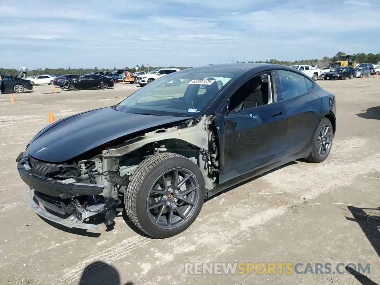 1 Photograph of a damaged car 5YJ3E1EB4NF175987 TESLA MODEL 3 2022