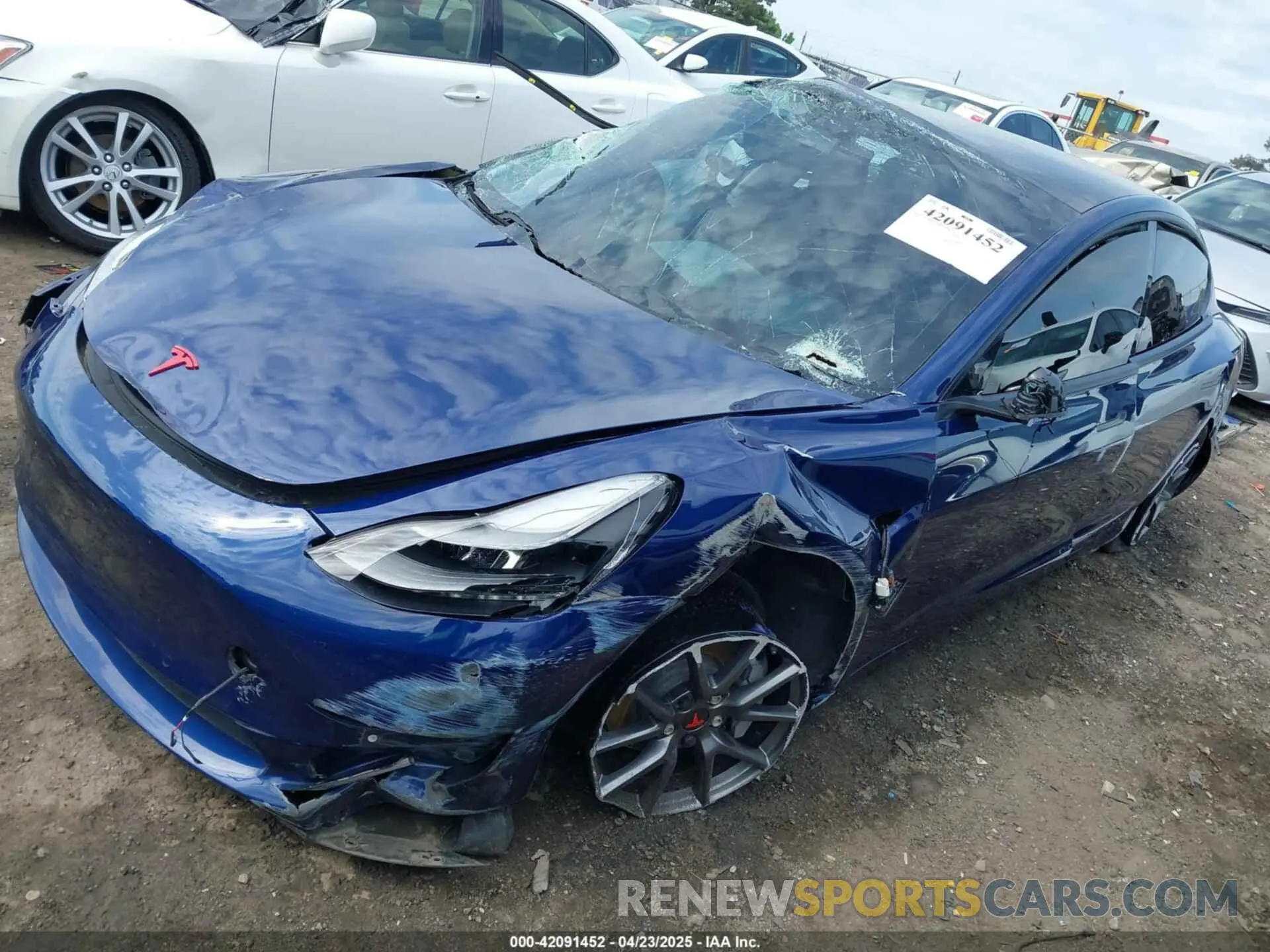 2 Photograph of a damaged car 5YJ3E1EB4NF184088 TESLA MODEL 3 2022