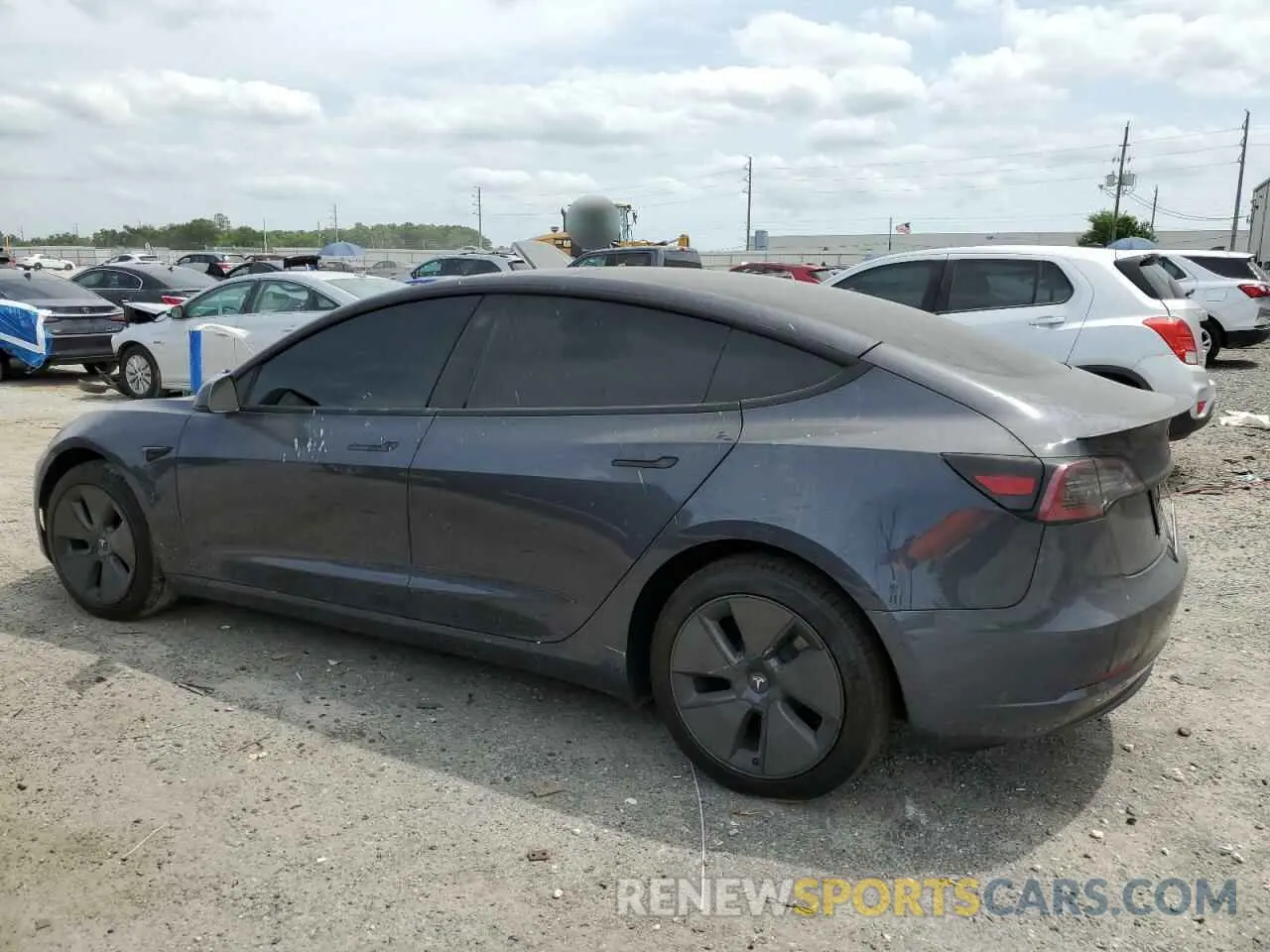 2 Photograph of a damaged car 5YJ3E1EB4NF184589 TESLA MODEL 3 2022