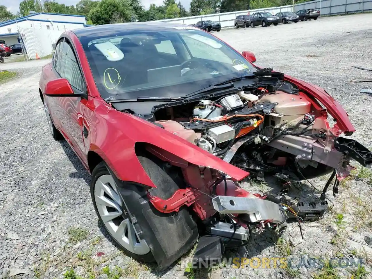 1 Photograph of a damaged car 5YJ3E1EB4NF187007 TESLA MODEL 3 2022