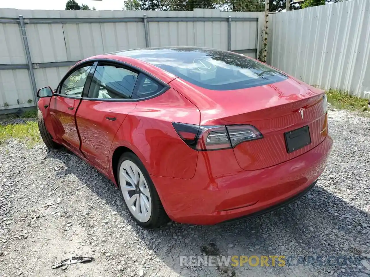 3 Photograph of a damaged car 5YJ3E1EB4NF187007 TESLA MODEL 3 2022