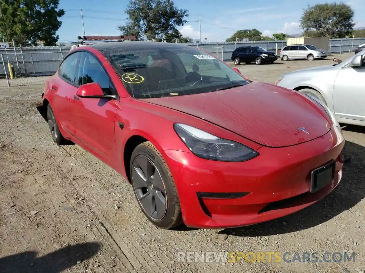 1 Photograph of a damaged car 5YJ3E1EB4NF188531 TESLA MODEL 3 2022