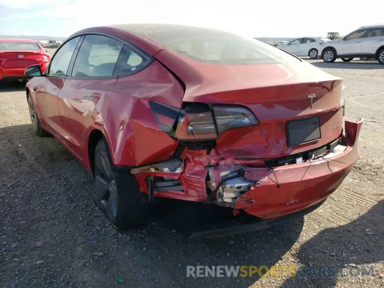 3 Photograph of a damaged car 5YJ3E1EB4NF188531 TESLA MODEL 3 2022