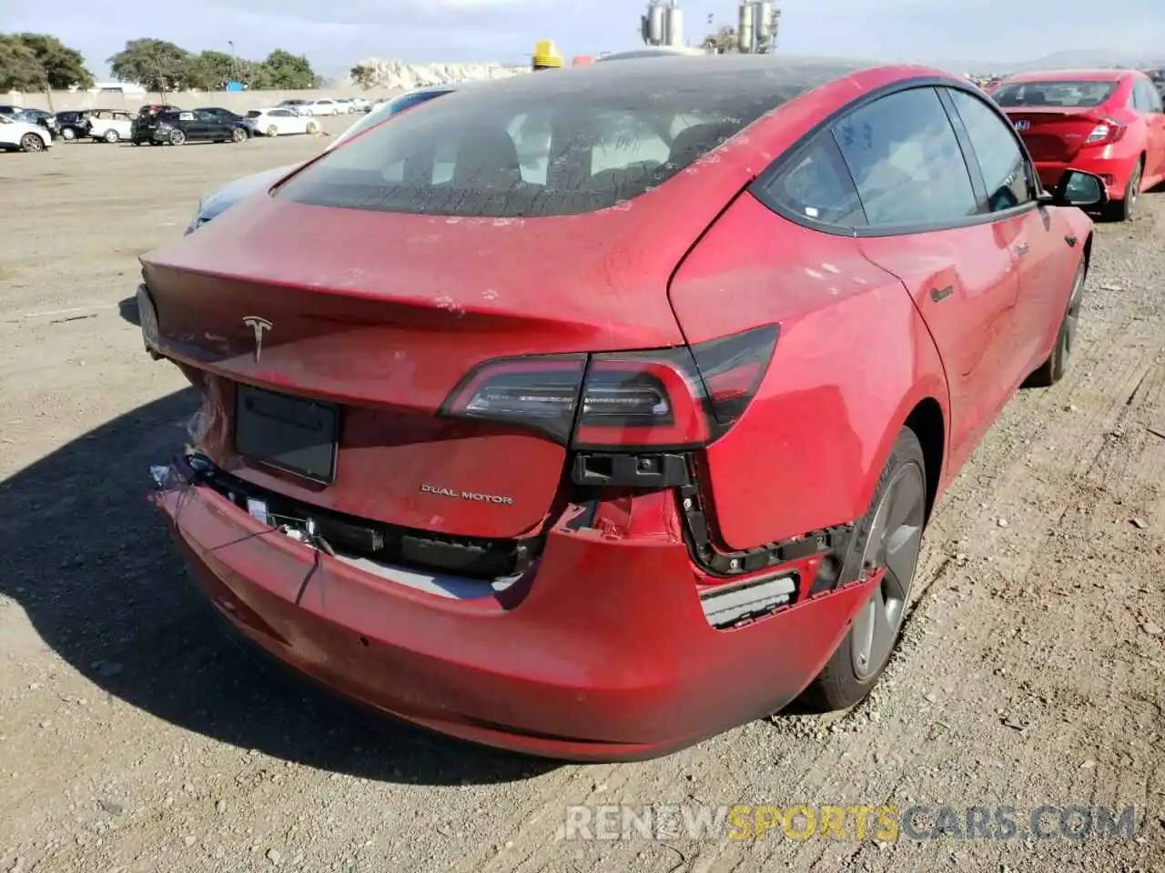 4 Photograph of a damaged car 5YJ3E1EB4NF188531 TESLA MODEL 3 2022