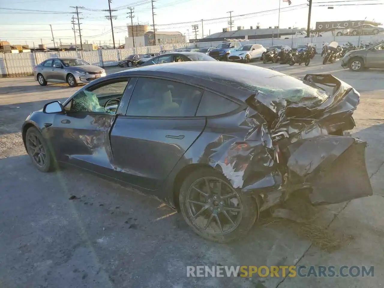 2 Photograph of a damaged car 5YJ3E1EB4NF200676 TESLA MODEL 3 2022