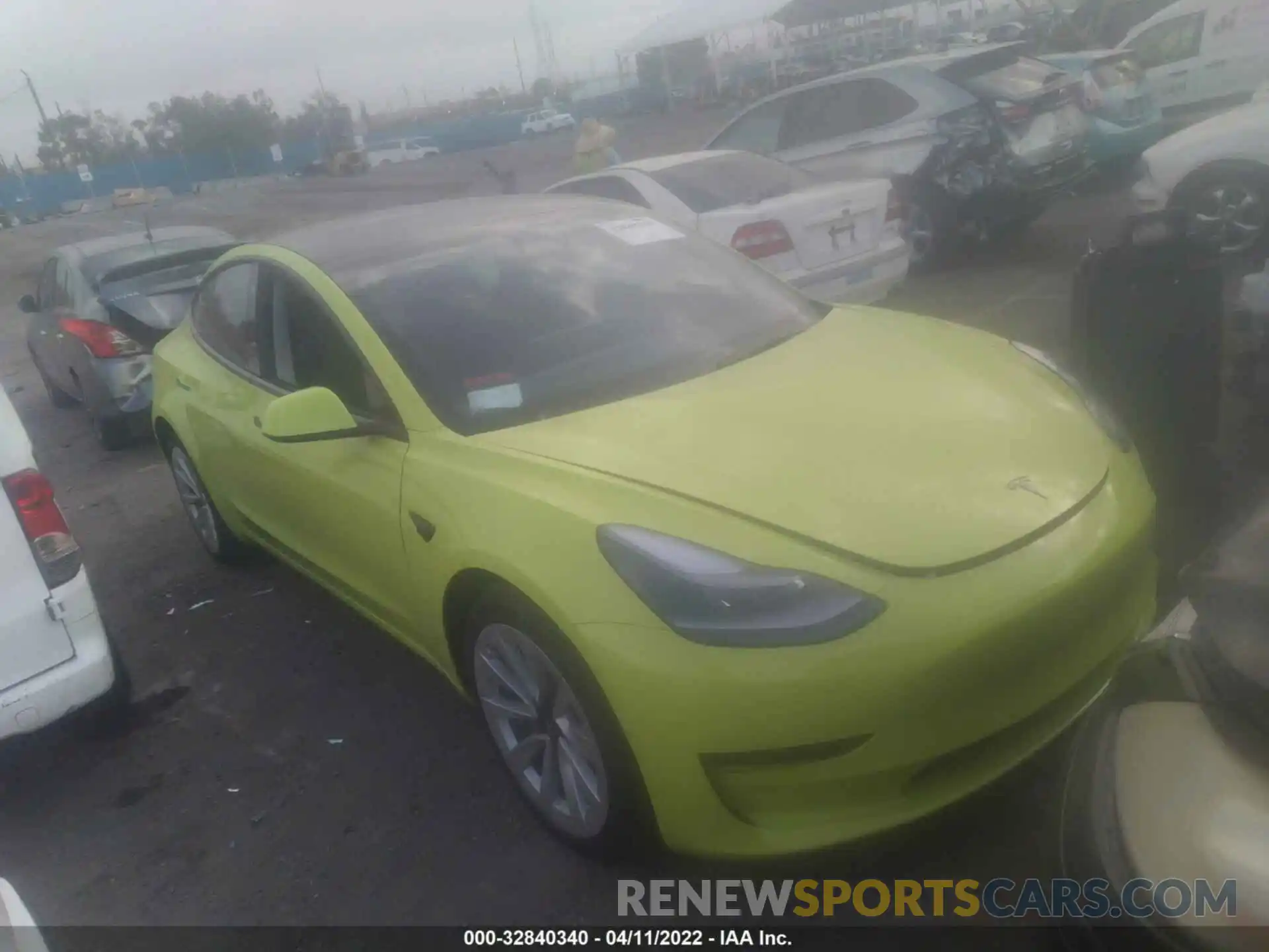 1 Photograph of a damaged car 5YJ3E1EB4NF209216 TESLA MODEL 3 2022