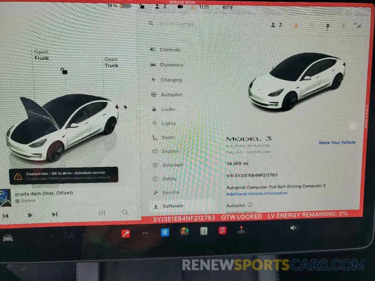 9 Photograph of a damaged car 5YJ3E1EB4NF212763 TESLA MODEL 3 2022