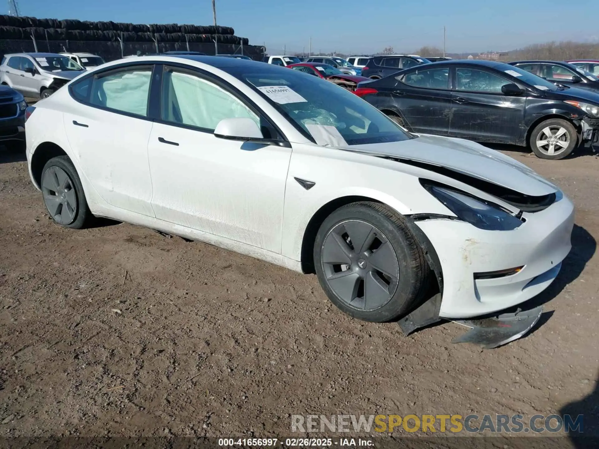 1 Photograph of a damaged car 5YJ3E1EB4NF250056 TESLA MODEL 3 2022