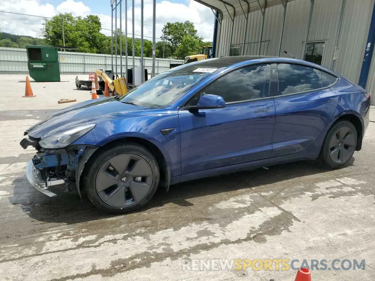 1 Photograph of a damaged car 5YJ3E1EB4NF257279 TESLA MODEL 3 2022