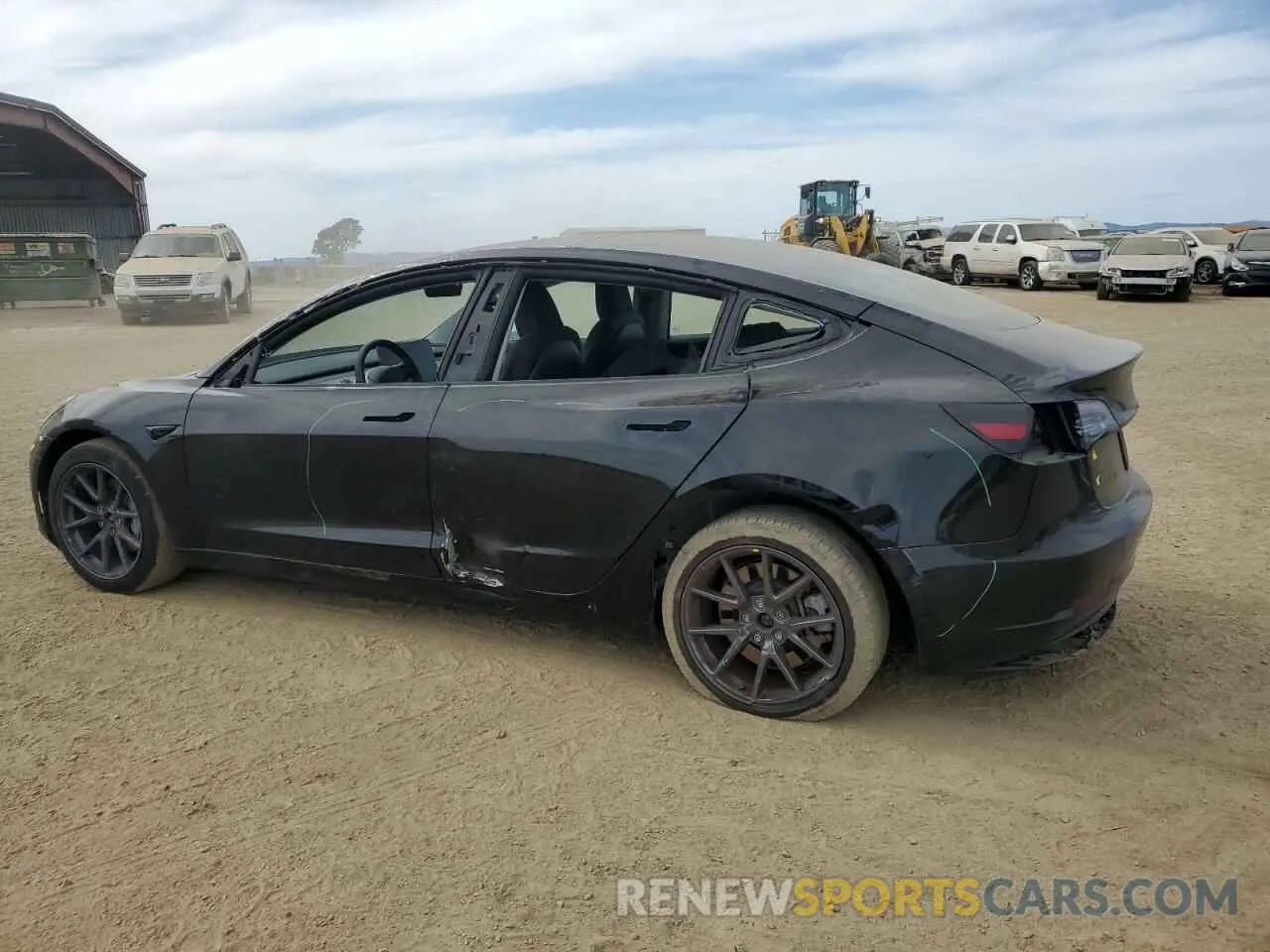 2 Photograph of a damaged car 5YJ3E1EB4NF272865 TESLA MODEL 3 2022