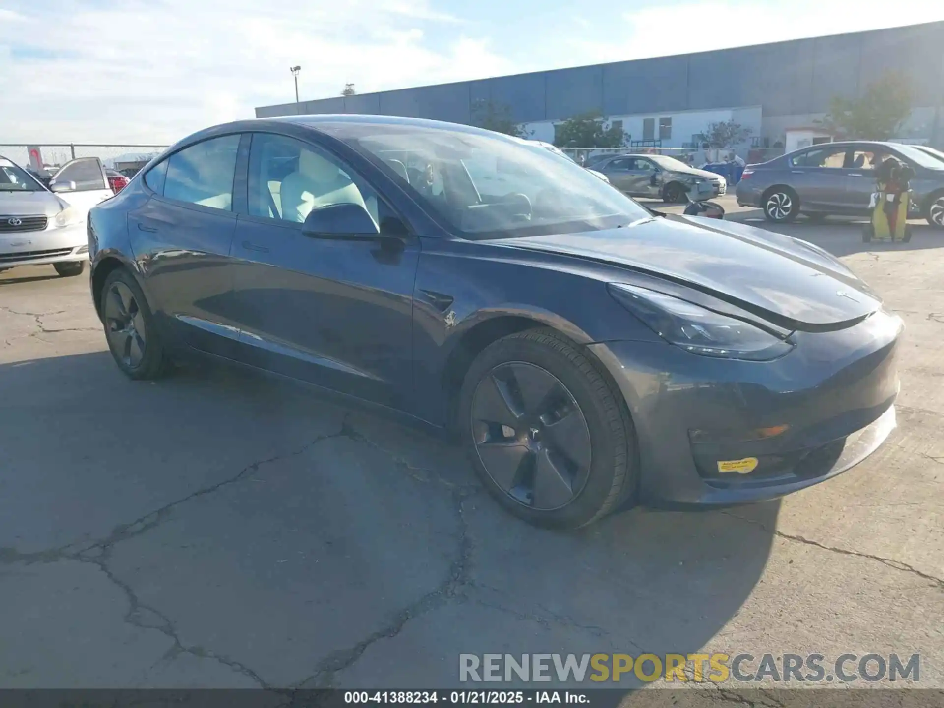 1 Photograph of a damaged car 5YJ3E1EB4NF293635 TESLA MODEL 3 2022