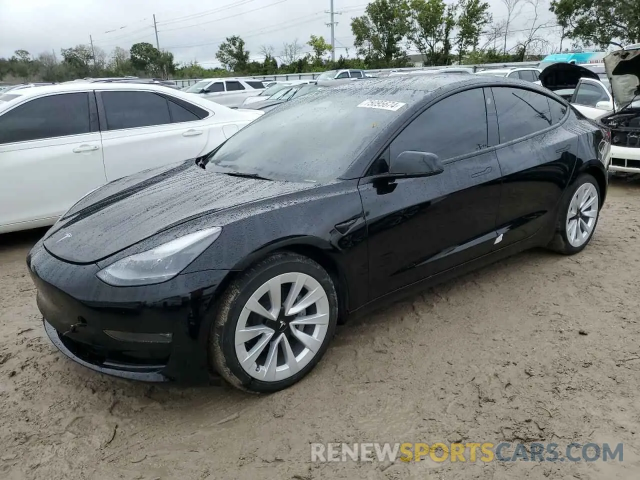 1 Photograph of a damaged car 5YJ3E1EB4NF321465 TESLA MODEL 3 2022