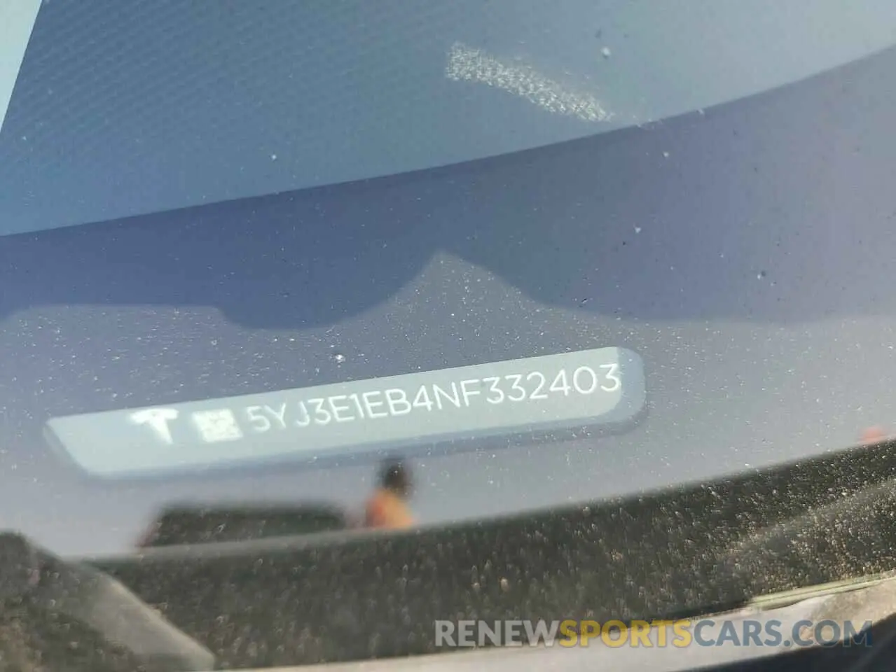 12 Photograph of a damaged car 5YJ3E1EB4NF332403 TESLA MODEL 3 2022