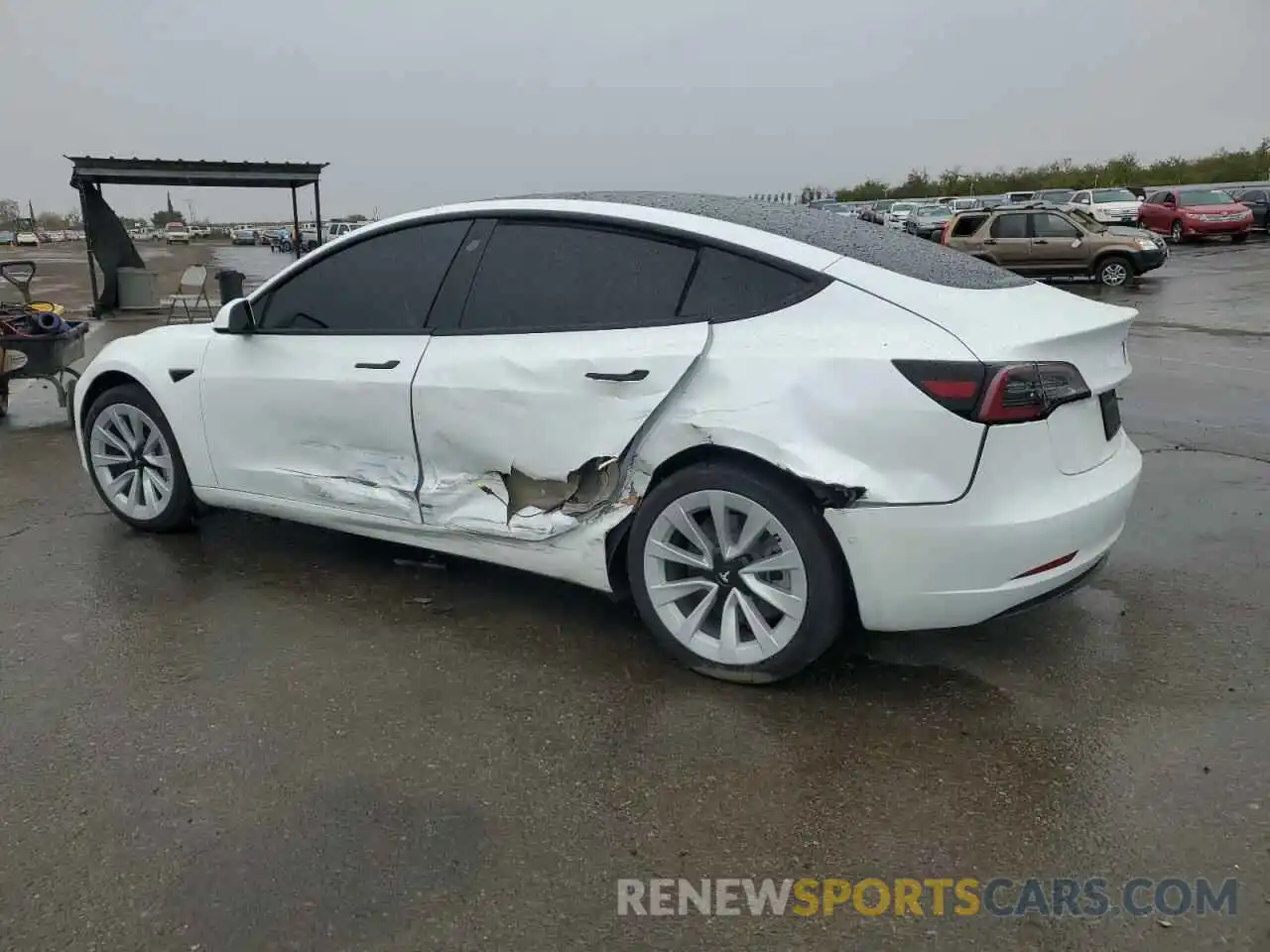 2 Photograph of a damaged car 5YJ3E1EB4NF337245 TESLA MODEL 3 2022