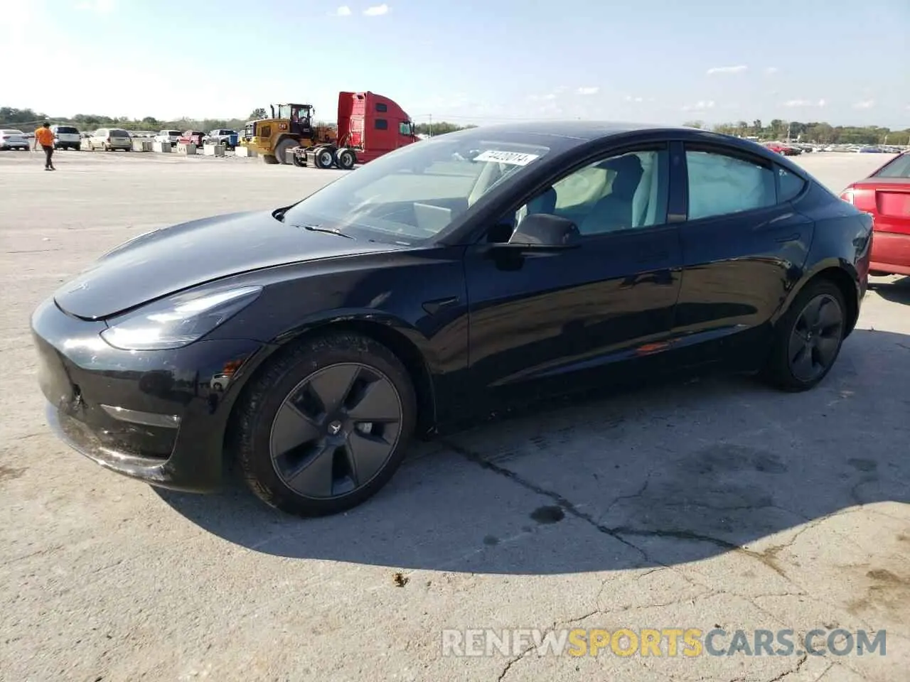 1 Photograph of a damaged car 5YJ3E1EB4NF339156 TESLA MODEL 3 2022