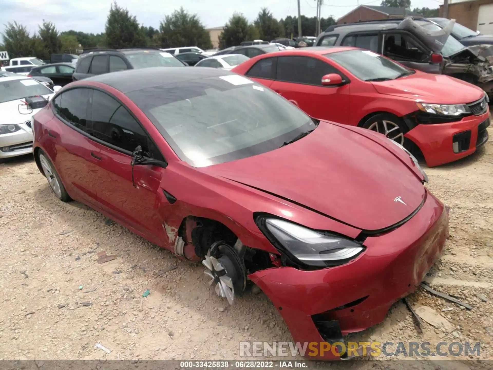 1 Photograph of a damaged car 5YJ3E1EB5NF117709 TESLA MODEL 3 2022