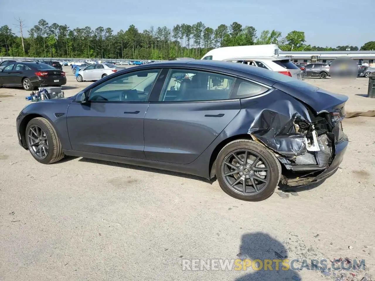 2 Photograph of a damaged car 5YJ3E1EB5NF118701 TESLA MODEL 3 2022