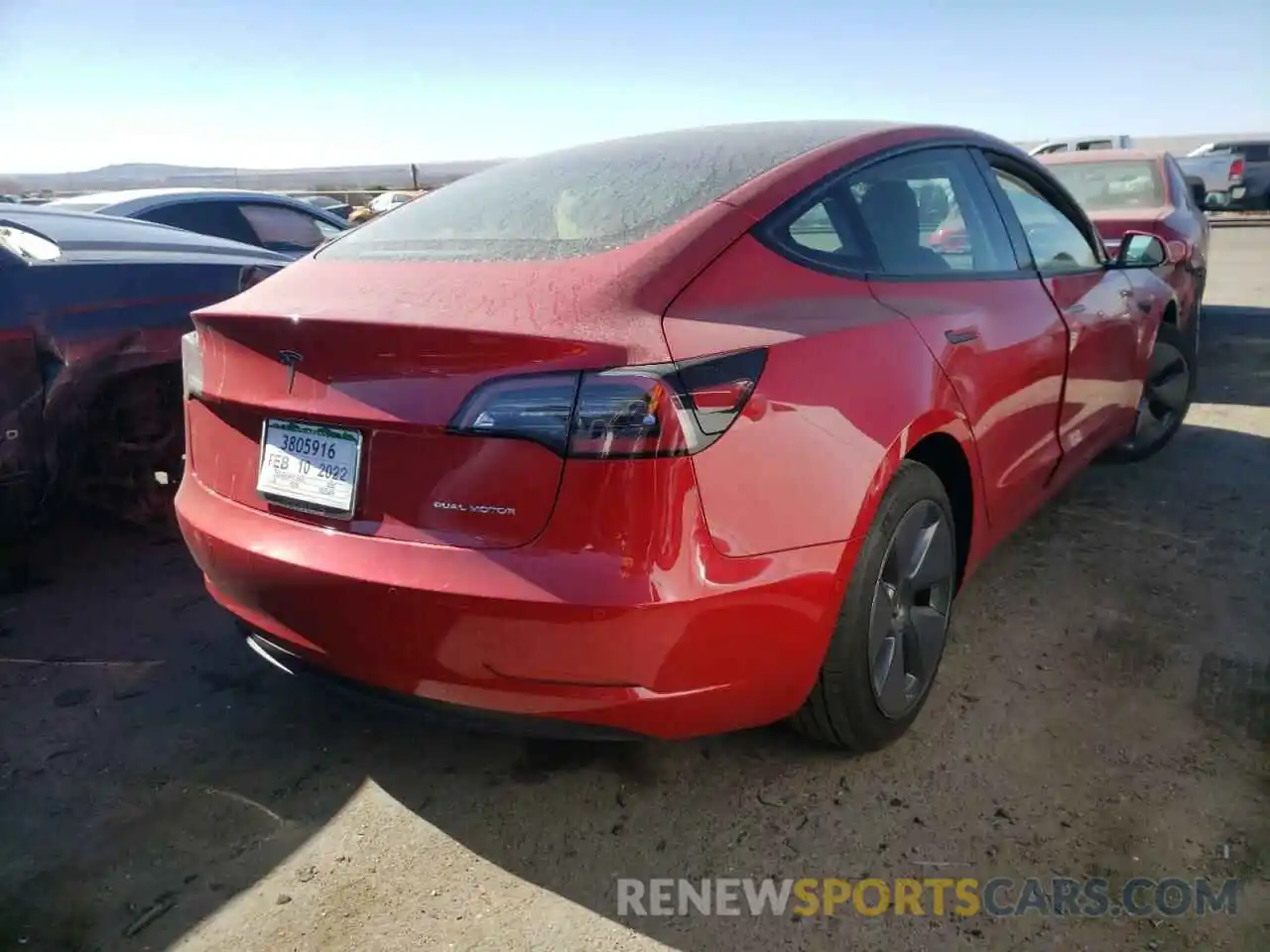 4 Photograph of a damaged car 5YJ3E1EB5NF120836 TESLA MODEL 3 2022