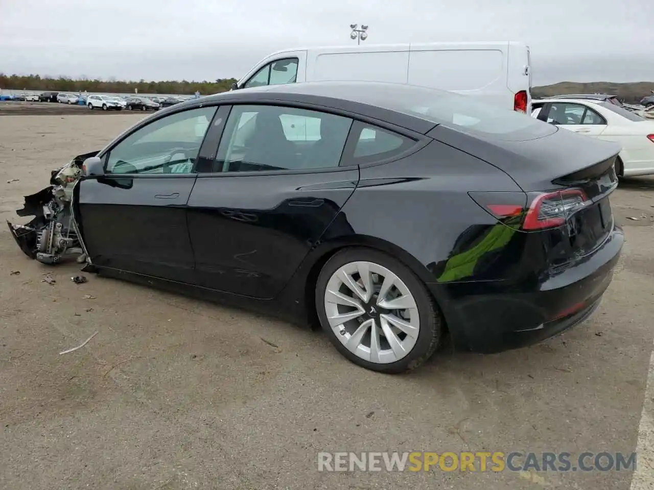 2 Photograph of a damaged car 5YJ3E1EB5NF123476 TESLA MODEL 3 2022