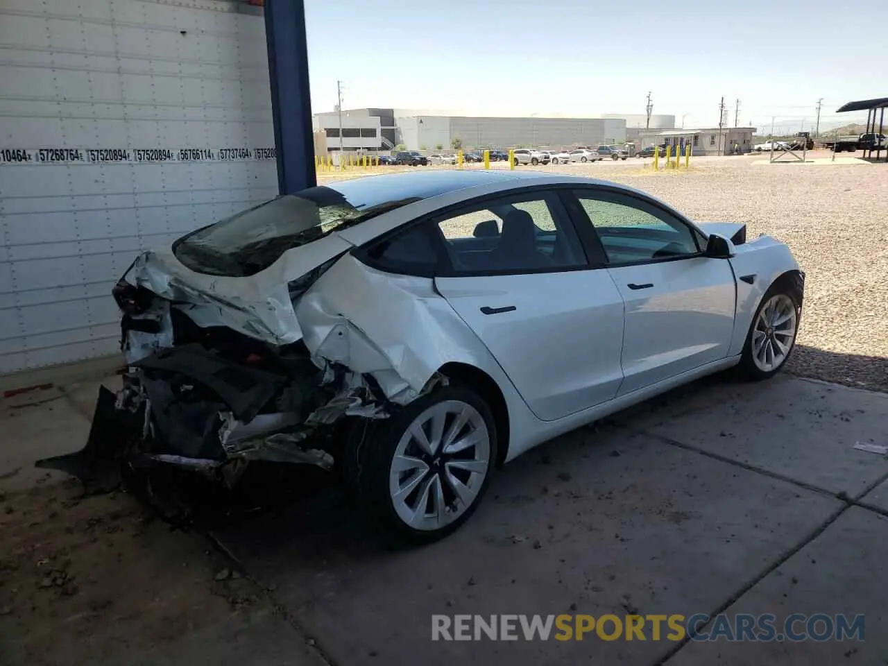 3 Photograph of a damaged car 5YJ3E1EB5NF129360 TESLA MODEL 3 2022