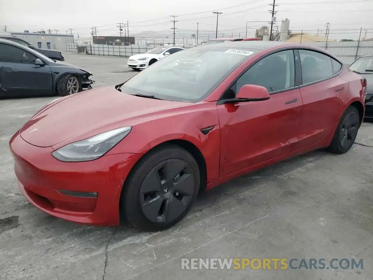 1 Photograph of a damaged car 5YJ3E1EB5NF133862 TESLA MODEL 3 2022