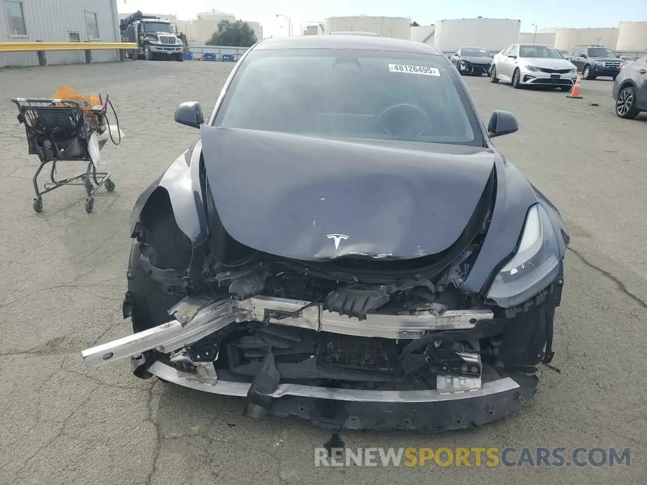 5 Photograph of a damaged car 5YJ3E1EB5NF135577 TESLA MODEL 3 2022
