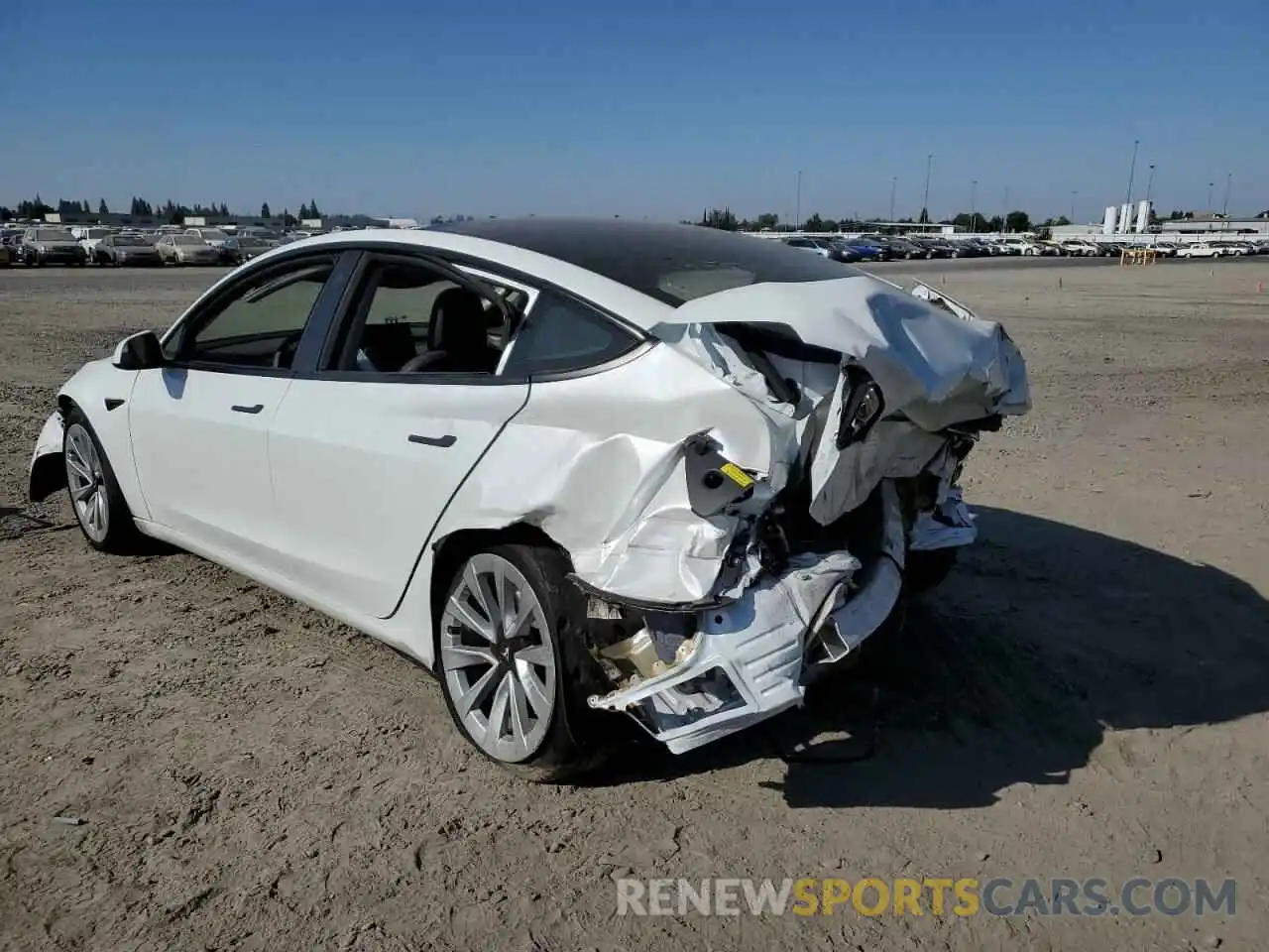 3 Photograph of a damaged car 5YJ3E1EB5NF144618 TESLA MODEL 3 2022