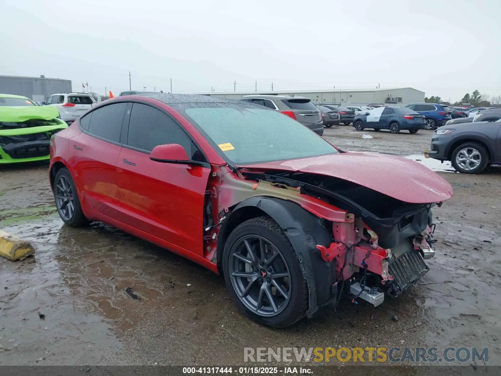 1 Photograph of a damaged car 5YJ3E1EB5NF152072 TESLA MODEL 3 2022