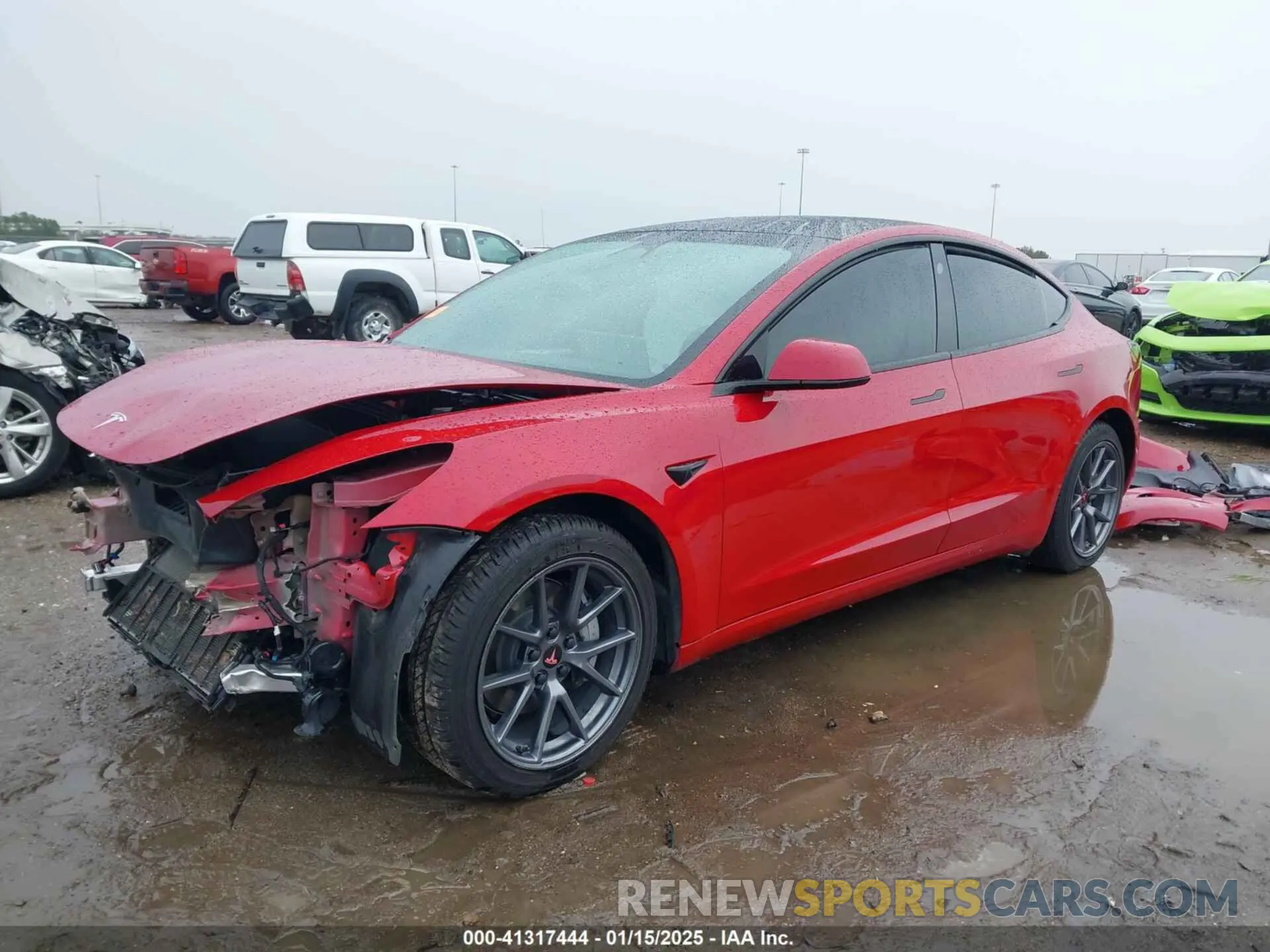 2 Photograph of a damaged car 5YJ3E1EB5NF152072 TESLA MODEL 3 2022