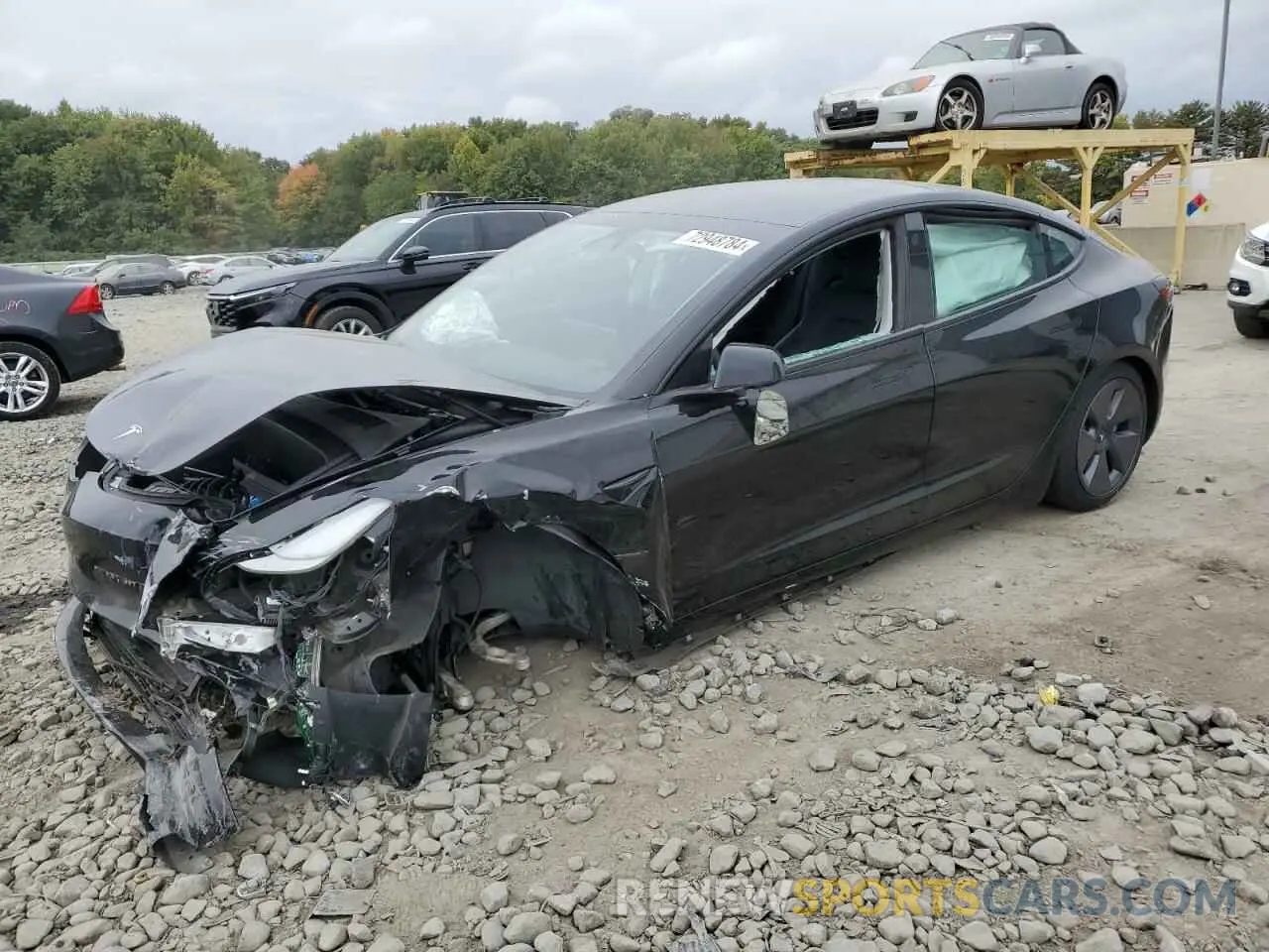 1 Photograph of a damaged car 5YJ3E1EB5NF167820 TESLA MODEL 3 2022
