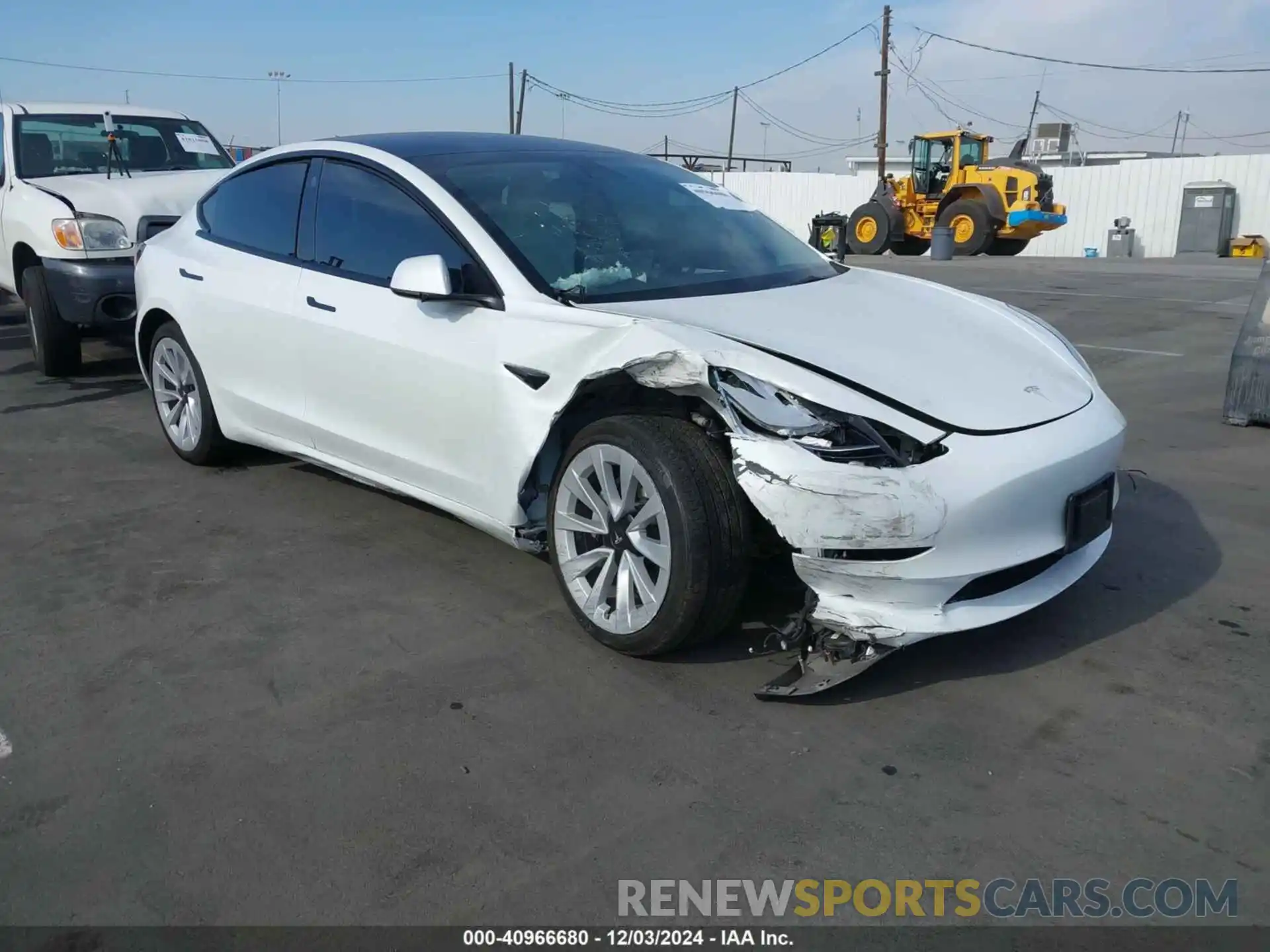 1 Photograph of a damaged car 5YJ3E1EB5NF171625 TESLA MODEL 3 2022