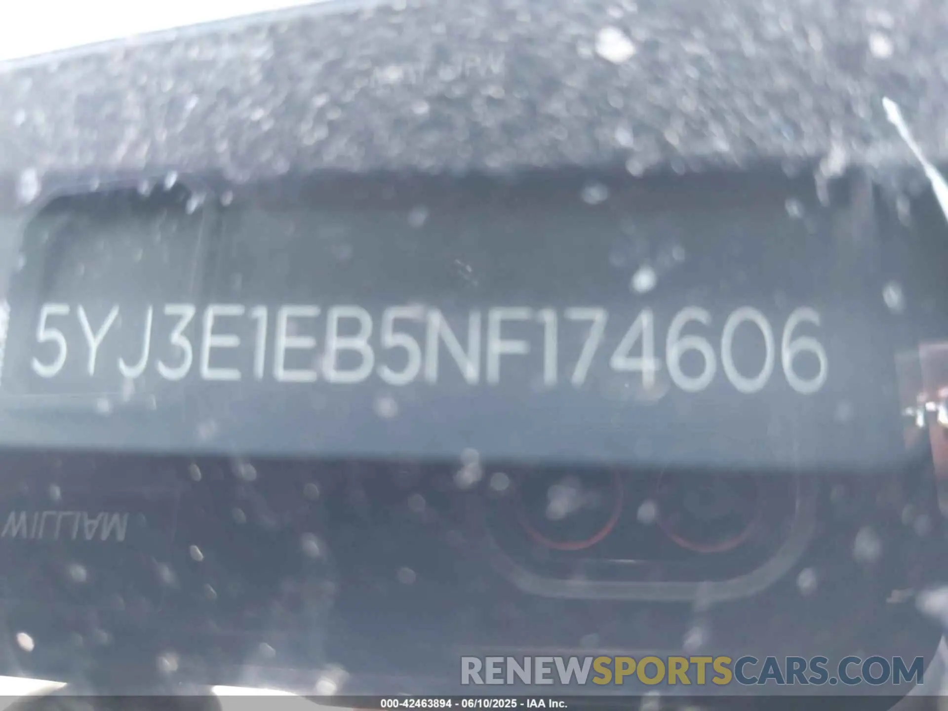 22 Photograph of a damaged car 5YJ3E1EB5NF174606 TESLA MODEL 3 2022