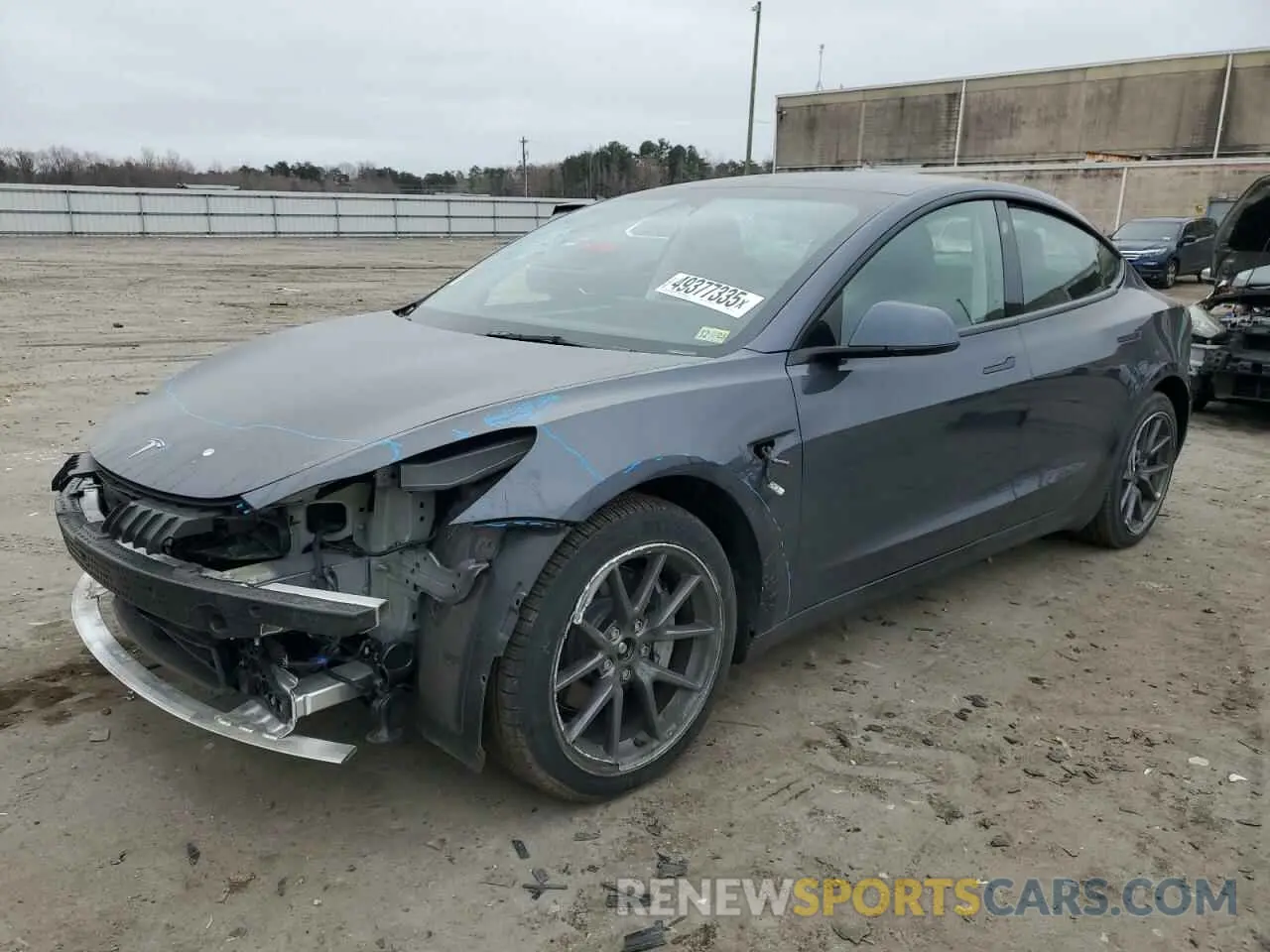 1 Photograph of a damaged car 5YJ3E1EB5NF179157 TESLA MODEL 3 2022