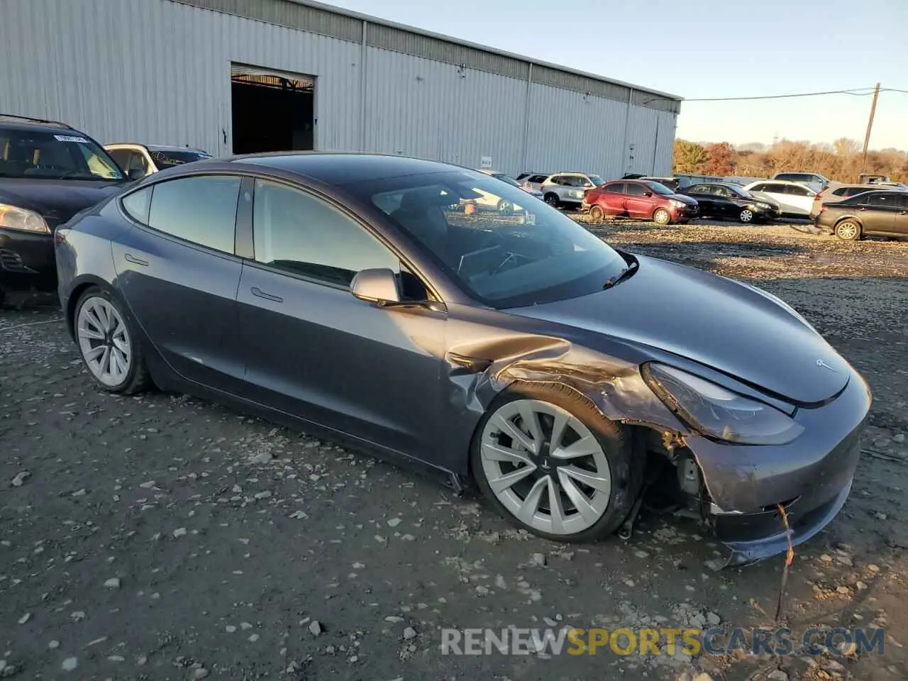 4 Photograph of a damaged car 5YJ3E1EB5NF204025 TESLA MODEL 3 2022