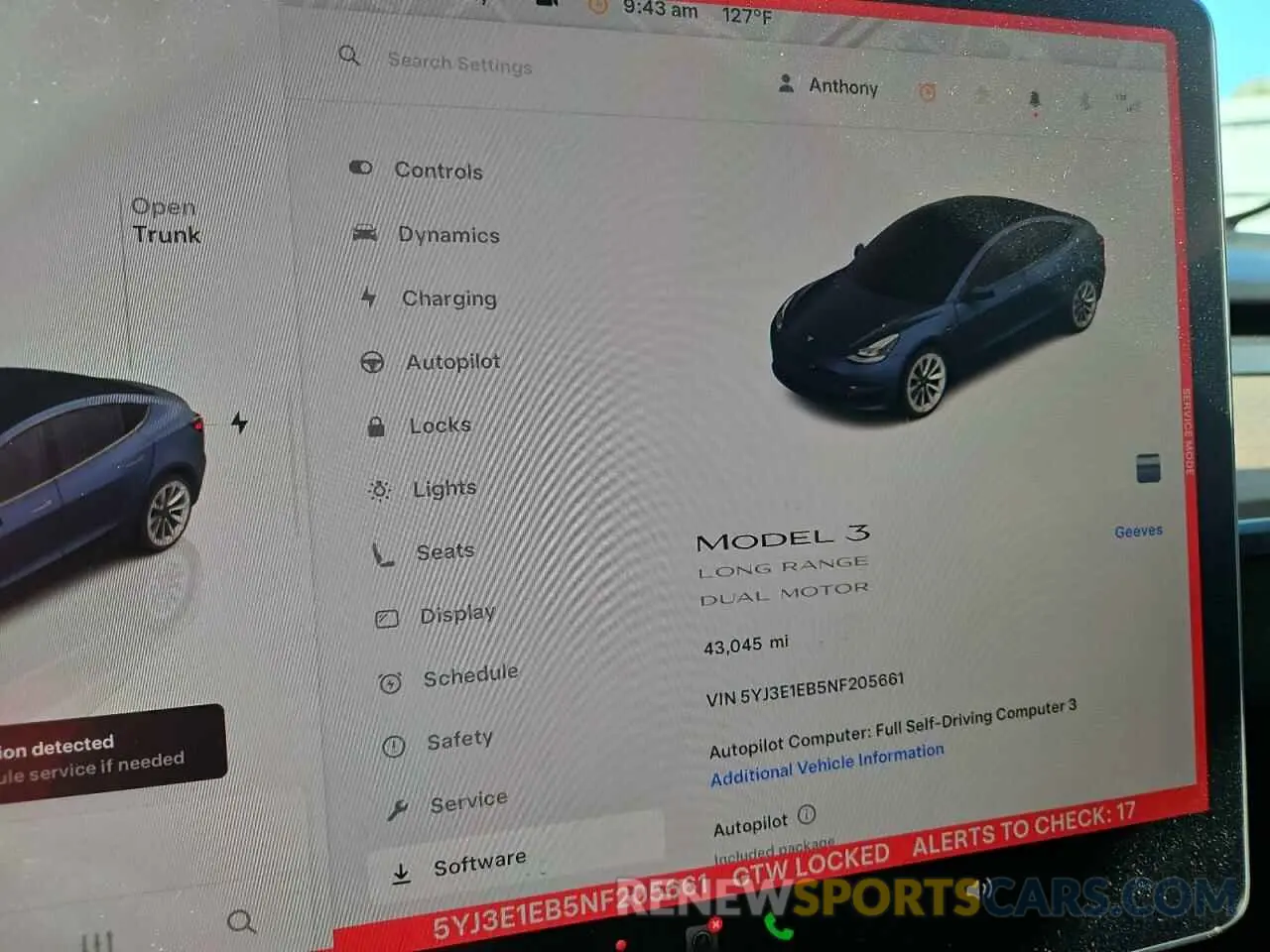 9 Photograph of a damaged car 5YJ3E1EB5NF205661 TESLA MODEL 3 2022
